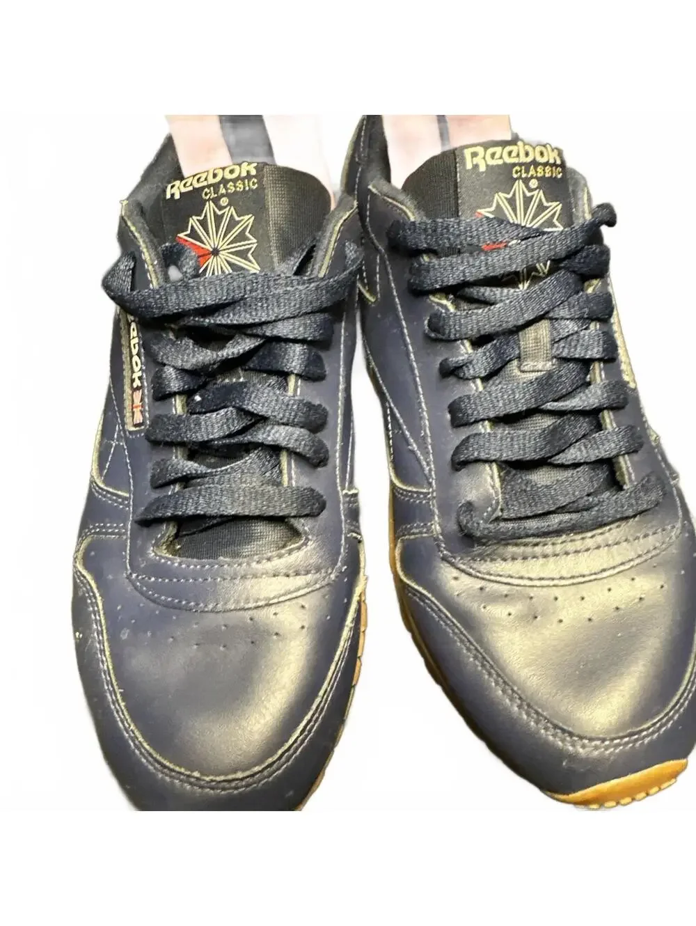 Reebok Classic Leather Vector Navy Gum Men's Low Top Sneakers